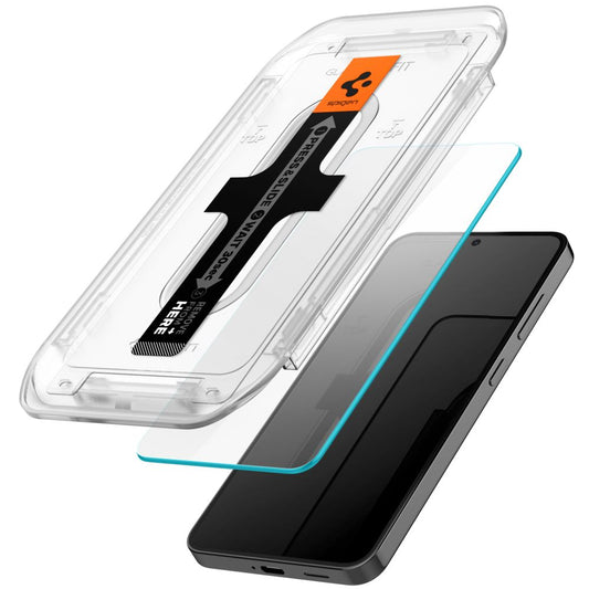 Protection d'écran Spigen EZ FIT pour Samsung Galaxy S25 S931 / S24 S921, Verre protégé, Collage complet, Set 2 pièces