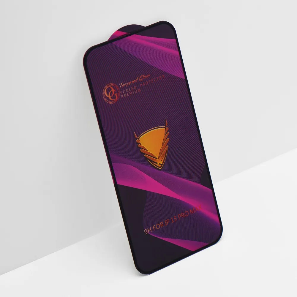 Pellicola protettiva schermo OEM OG Premium per Apple iPhone 17 Pro Max, Vetro Temperato, Full Glue, Nera
