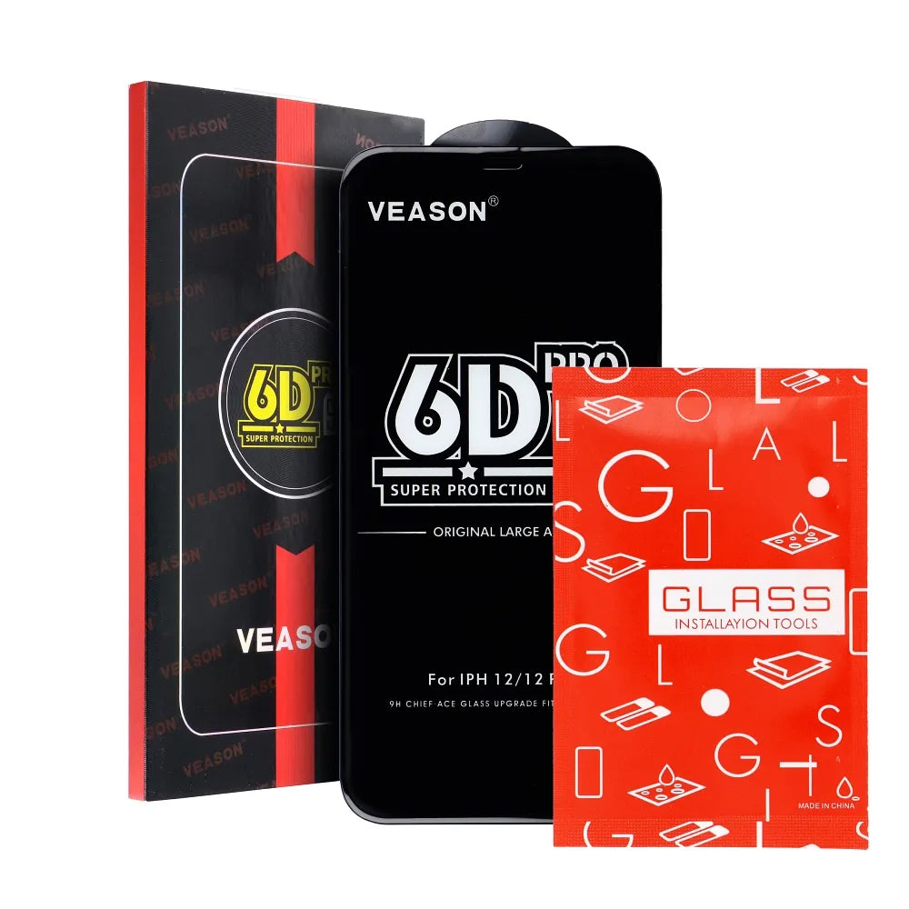 Pellicola Protettiva Schermo Veason PRO per Samsung Galaxy A55 5G A556 / A35 5G A356, Vetro Temperato, Full Glue, 6D, Nero