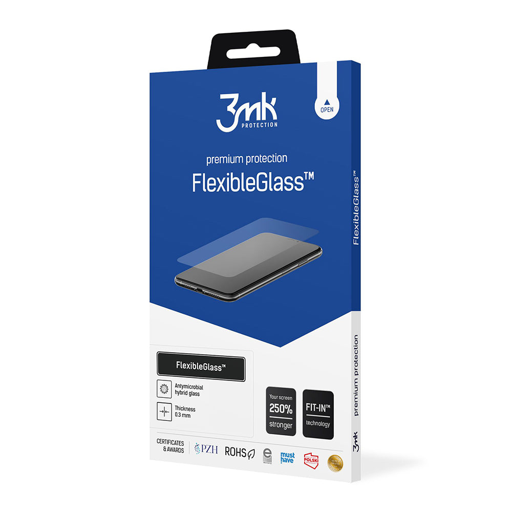 Film de protection d'écran 3MK FlexibleGlass pour Apple iPhone 16 Pro, Verre Flexible, Collage Complet