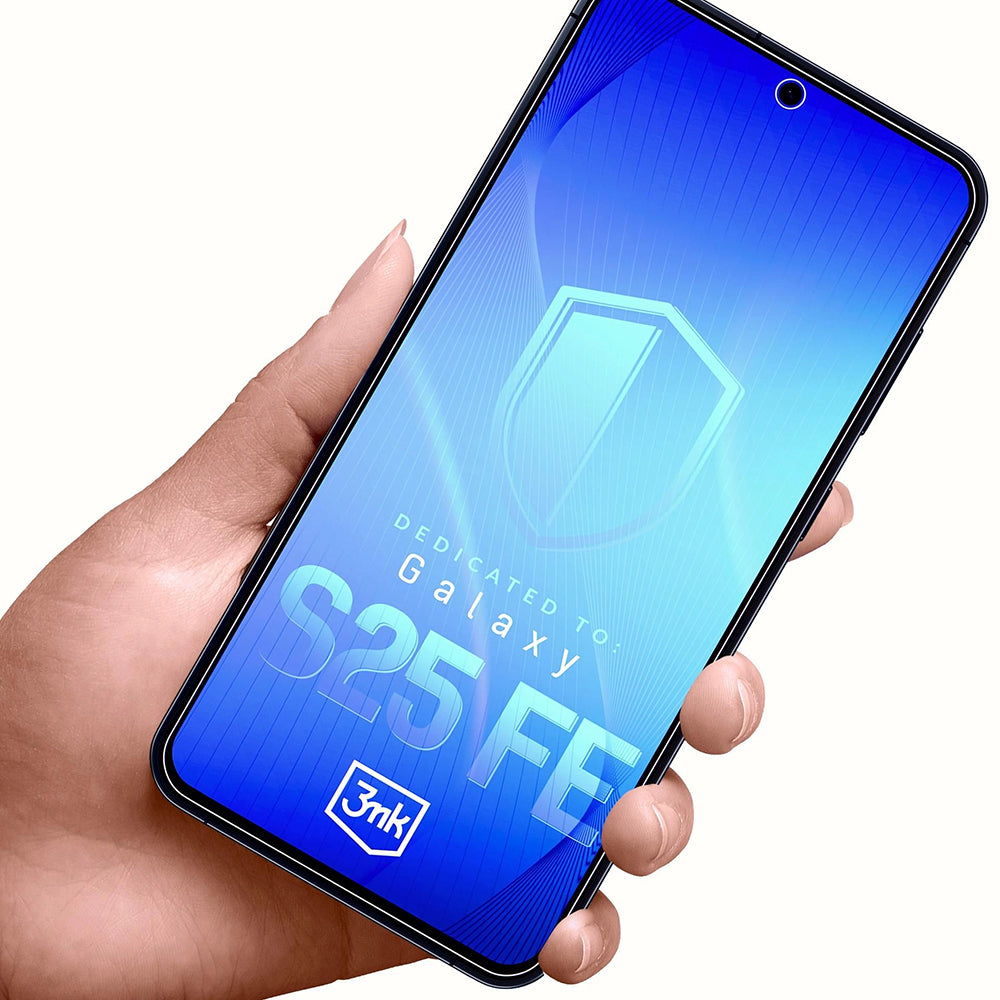 Pellicola Protettiva Schermo 3MK FlexibleGlass per Samsung Galaxy S25 FE, Vetro Flessibile, Full Glue