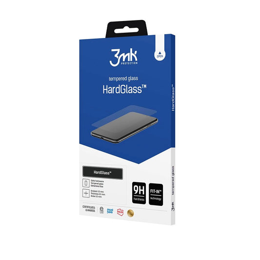 Pellicola protettiva per schermo 3MK HardGlass per Apple iPhone 18 Pro / 17 Pro / 17 / 16 Pro, Vetro temperato, Full Glue