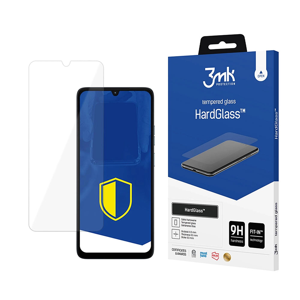 Film de protection d'écran 3MK HardGlass pour Motorola Moto G06, Verre Trempé, Full Glue
