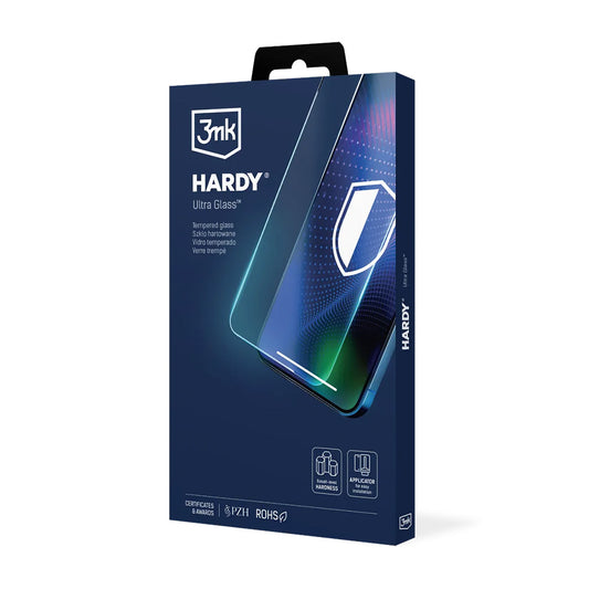 Film de protection d'écran 3MK Hardy Ultra pour Apple iPhone 17 Air, Verre Trempé, Full Glue, Noir