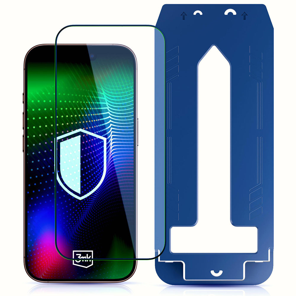 Pellicola Protettiva Schermo 3MK Hardy Ultra per Apple iPhone 17 Pro, Vetro Temperato, Full Glue, Nera