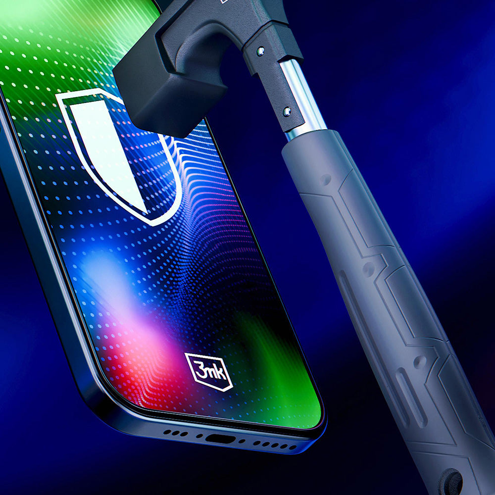 Pellicola Protettiva Schermo 3MK Hardy Ultra per Apple iPhone 17 Pro, Vetro Temperato, Full Glue, Nera