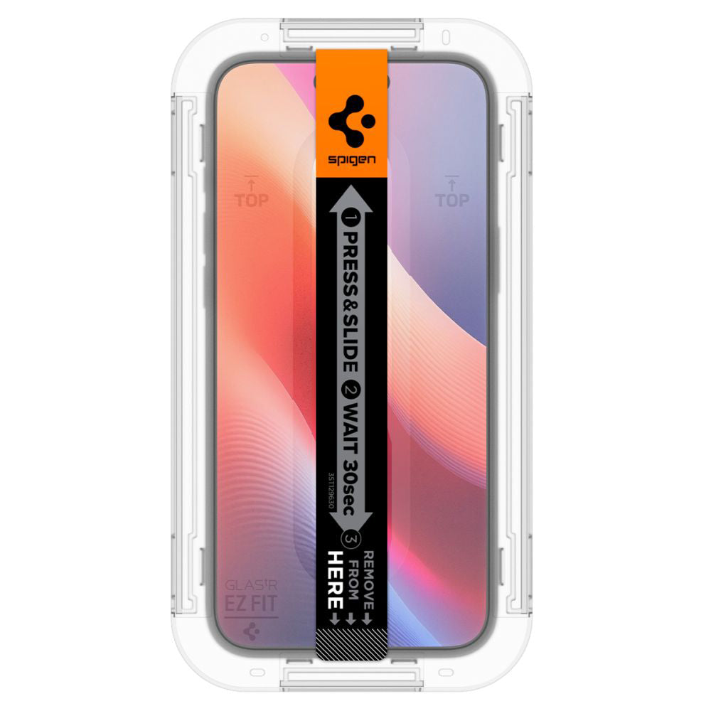 Film de protection écran Privacy Spigen GlastR EZ FIT pour Apple iPhone 16 / 15, Verre Trempé, Full Glue, Lot de 2 pièces