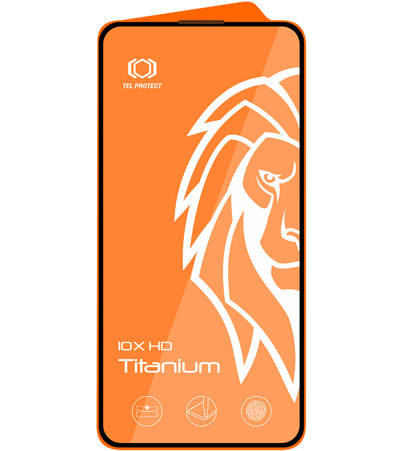 Protection d’écran Tel Protect 10X HD Plus Titanium pour Apple iPhone 18 Pro Max / 17 Pro Max, verre trempé, adhésif intégral, noir