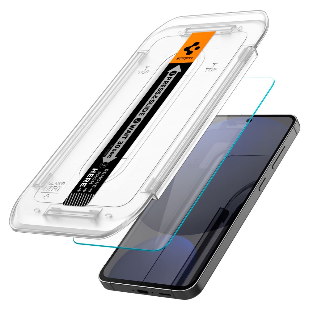 Spigen EZ FIT Pellicola protettiva per Samsung Galaxy S24 FE S721, vetro protetto, colla completa, set 2 pezzi AGL08729