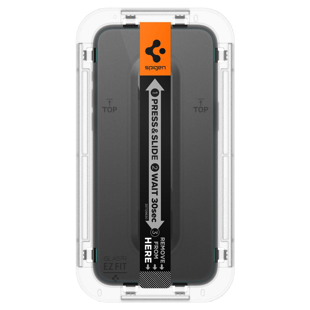 Film de protection d'écran Spigen GlastR EZ FIT pour Apple iPhone 15 Pro Max, Verre Trempé, Full Glue, Lot de 2 pièces AGL06872