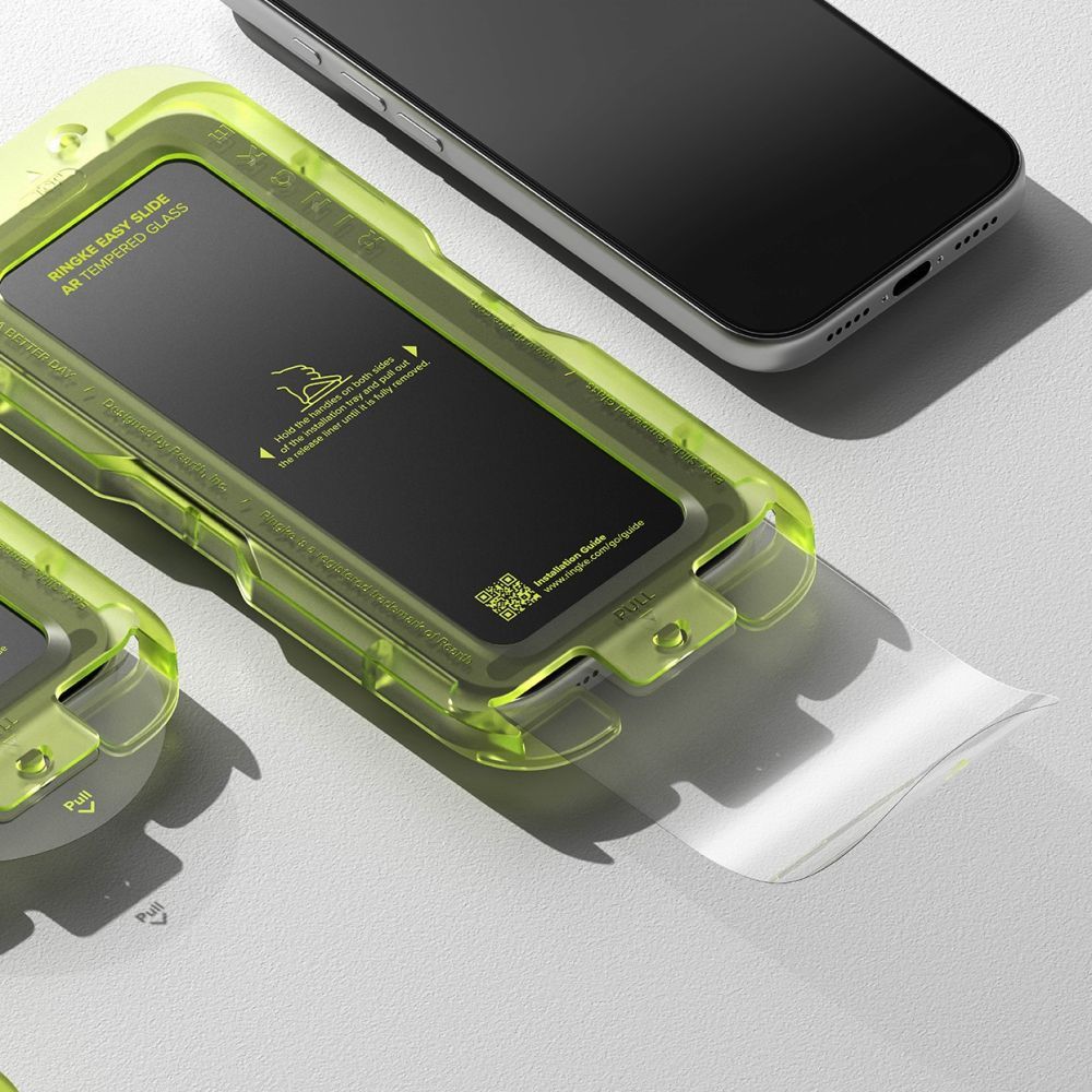 Pellicola Protettiva per Schermo Ringke Easy Slide AR per Apple iPhone 17 Pro, Vetro Temperato, Full Glue, 2.5D, Nera
