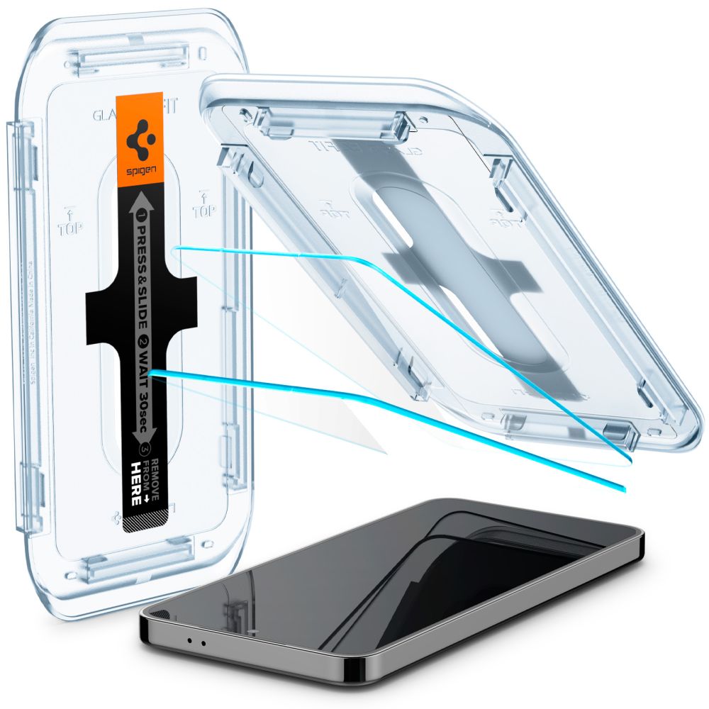 Film de protection d'écran Spigen GlastR EZ FIT pour Samsung Galaxy S25+ S936 / S24+ S926, Verre Trempé, Full Glue, Set de 2 pièces AGL07432