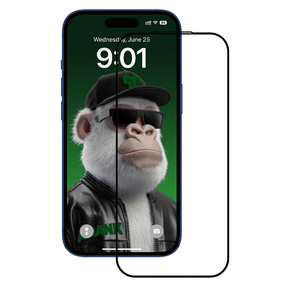 Pellicola Protettiva Schermo Anank 10X Reinforced CG per Apple iPhone 17, Vetro Temperato, Full Glue, 2.5D, Nera