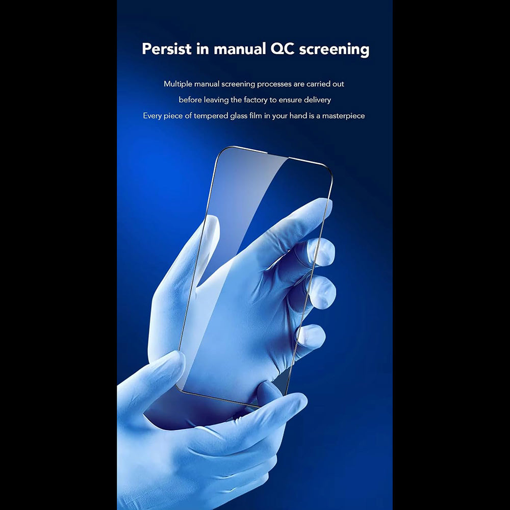 Film de protection d'écran Anank 3X Renforcé pour Apple iPhone 15 Pro Max, Verre Trempé, Collage Complet, 2.5D, Noir