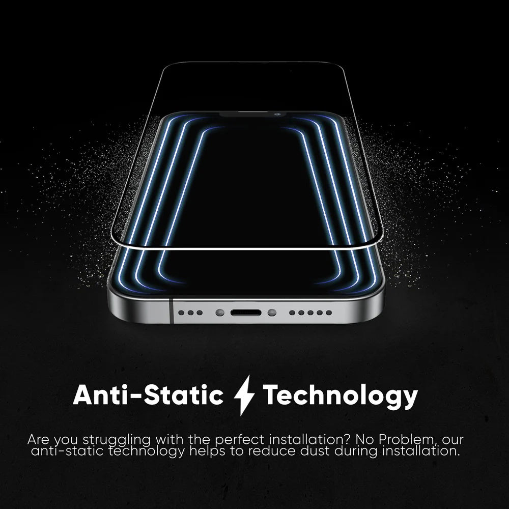 Film de protection écran Anank 5X Renforcé Invisible pour Apple iPhone 17, Verre Trempé, Full Glue, 3D, Noir
