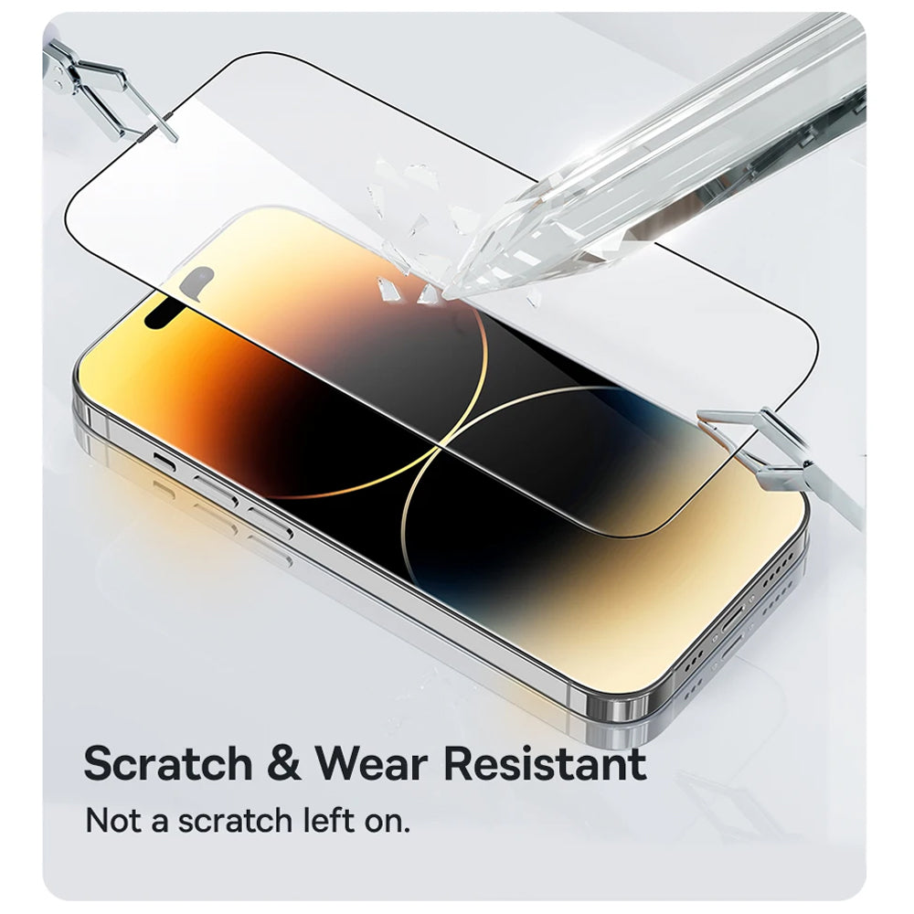 Film de protection écran Anank 5X Renforcé pour Apple iPhone 17 Pro, Verre Trempé, Full Glue, 2.5D, Noir