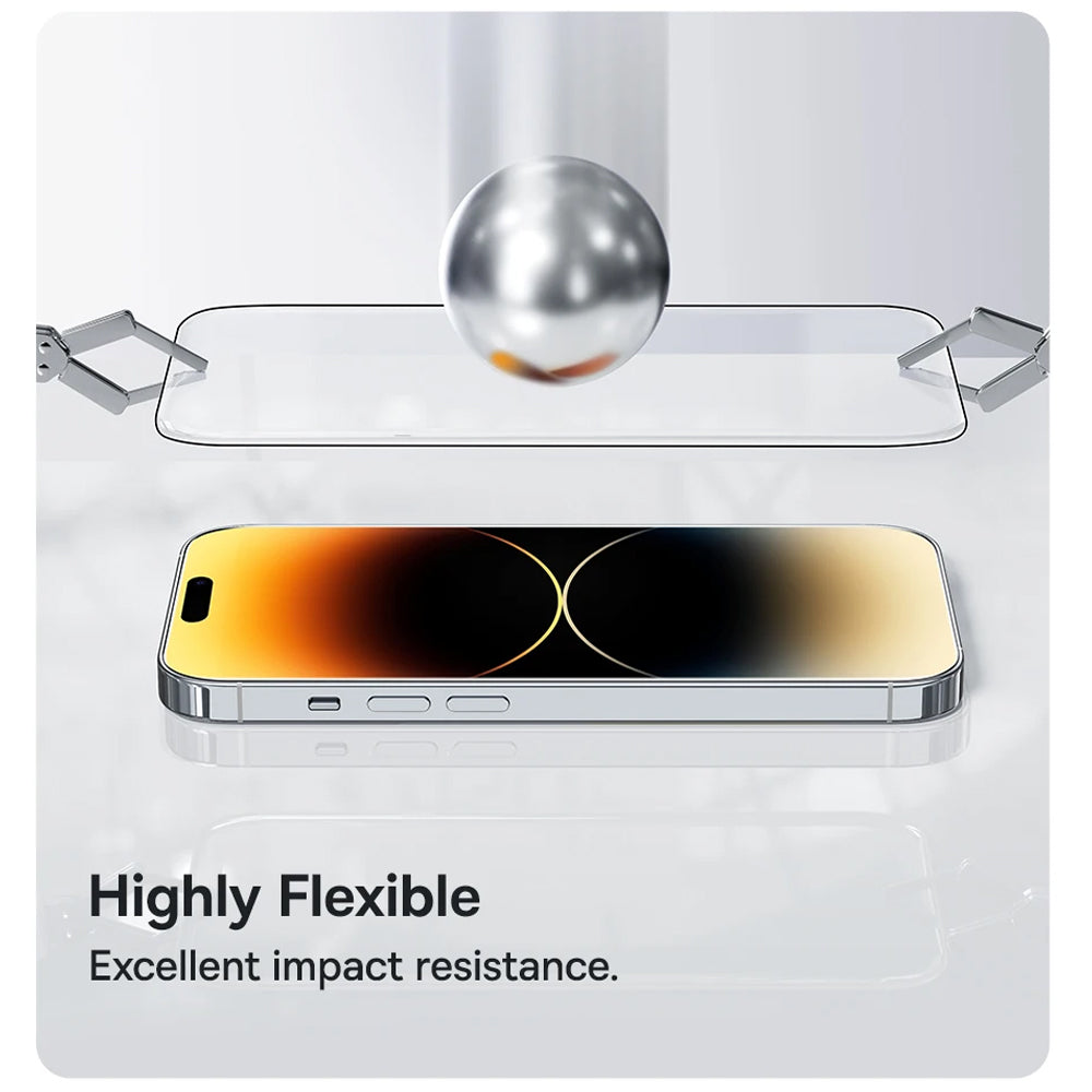 Film de protection écran Anank 5X Renforcé pour Apple iPhone 17, Verre Trempé, Full Glue, 2.5D, Noir