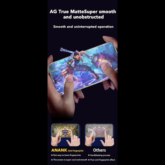 Anank Anti-Fingerprint Displayschutzfolie für Apple iPhone 15, gehärtetes Glas, Vollkleber, 2.5D, Schwarz