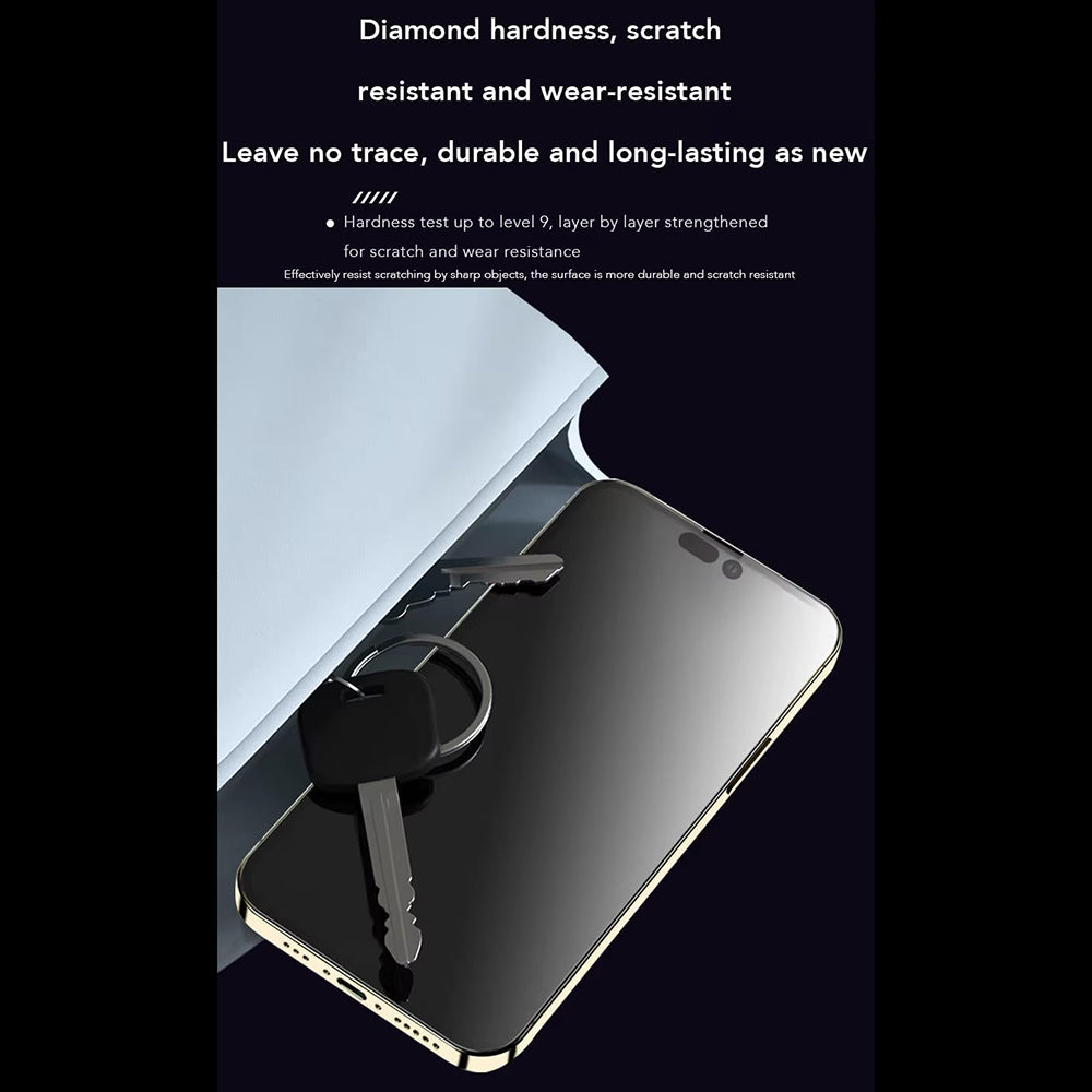 Film de protection d'écran Anank Anti-empreintes pour Apple iPhone 15, Verre trempé, Collage complet, 2.5D, Noir