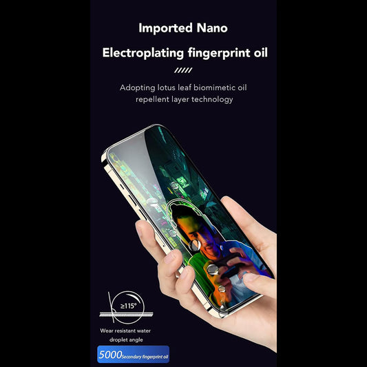 Anank Anti-Fingerprint Displayschutzfolie für Apple iPhone 17e / 16e / 14 / 13 Pro, gehärtetes Glas, Vollkleber, 2.5D, Schwarz