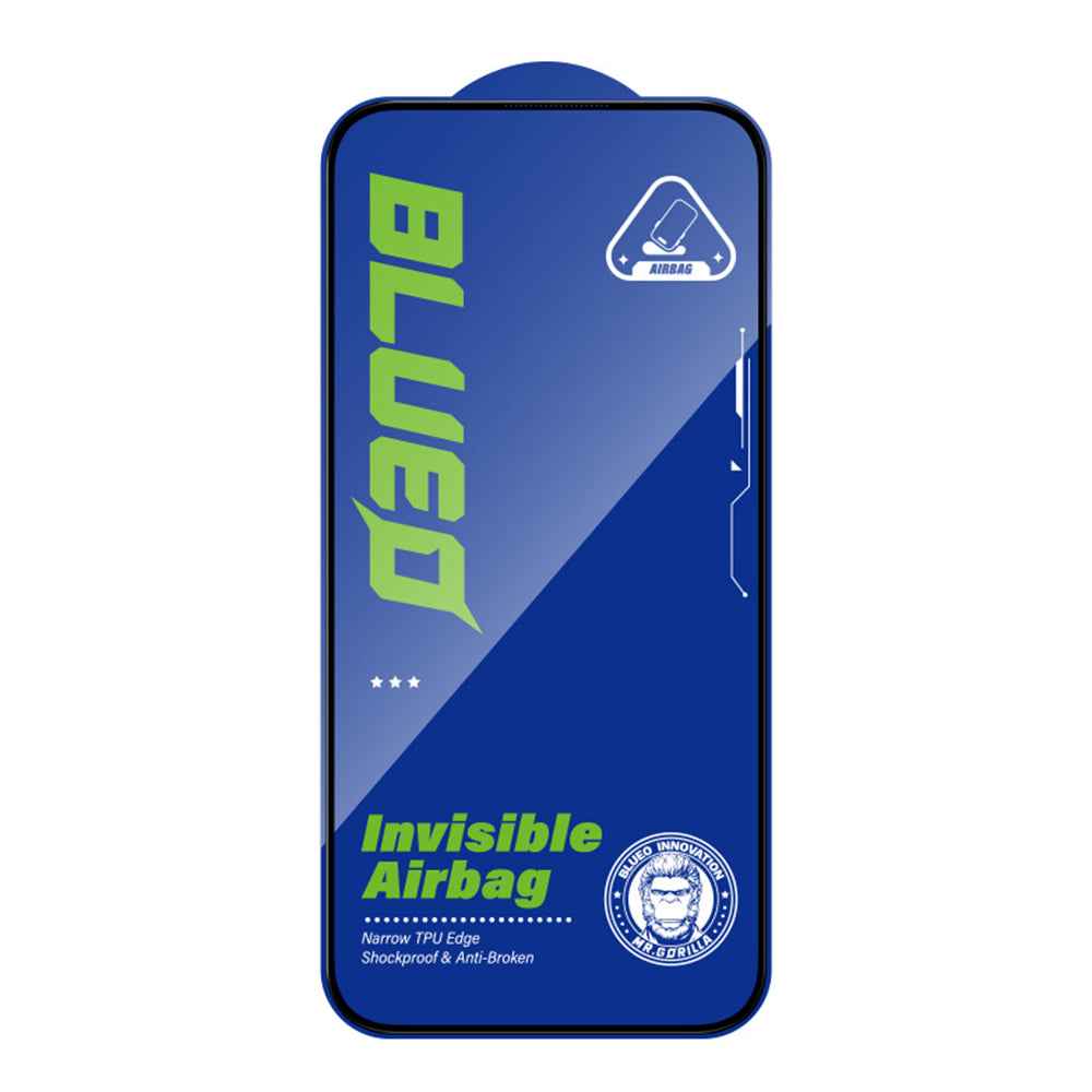 Pellicola protettiva per schermo Blueo Anti-Broken per Apple iPhone 15 Pro Max, Vetro temperato, Full Glue, Nero