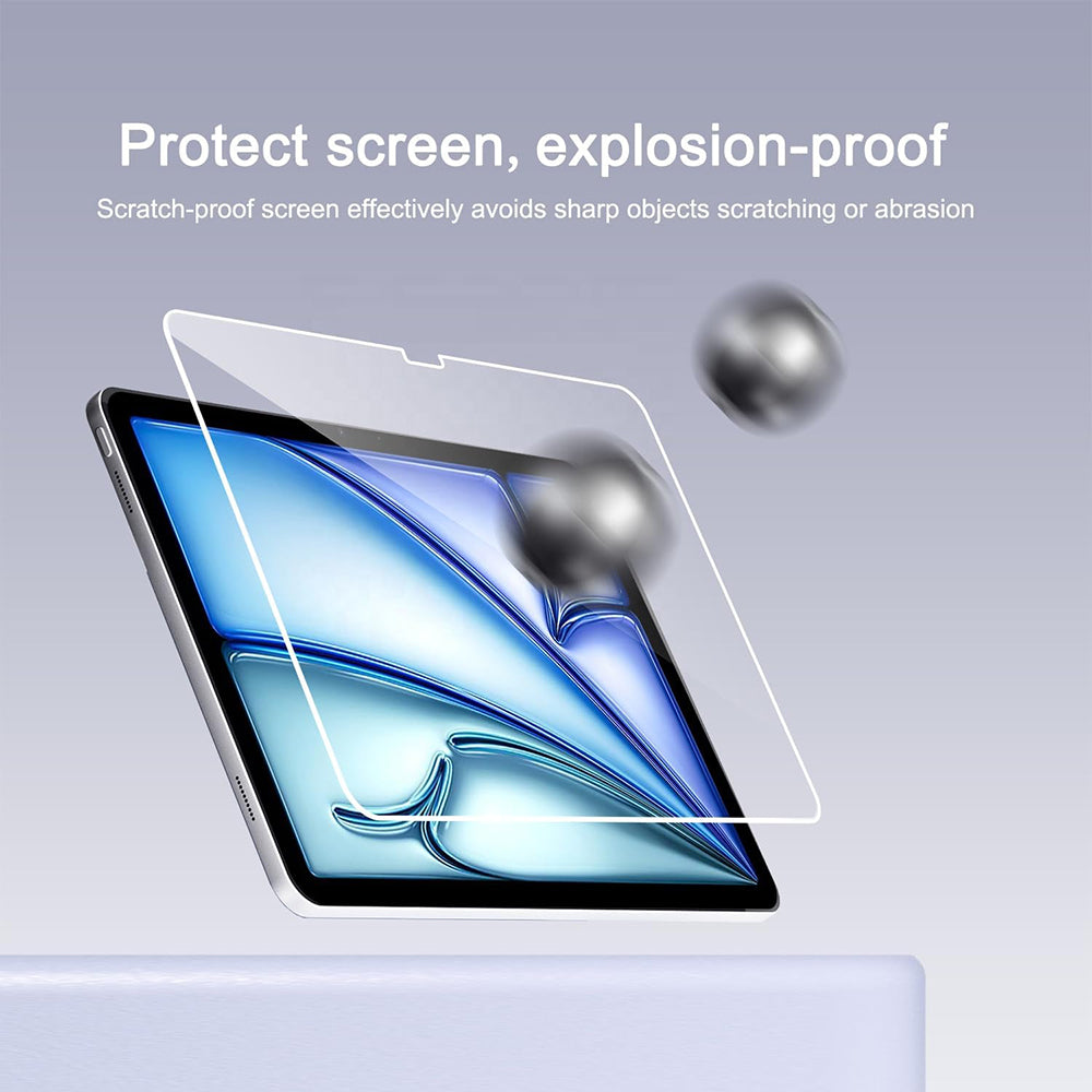 Pellicola protettiva per schermo Blueo HD per Apple iPad Air 11 (2024), Vetro temperato, Full Glue