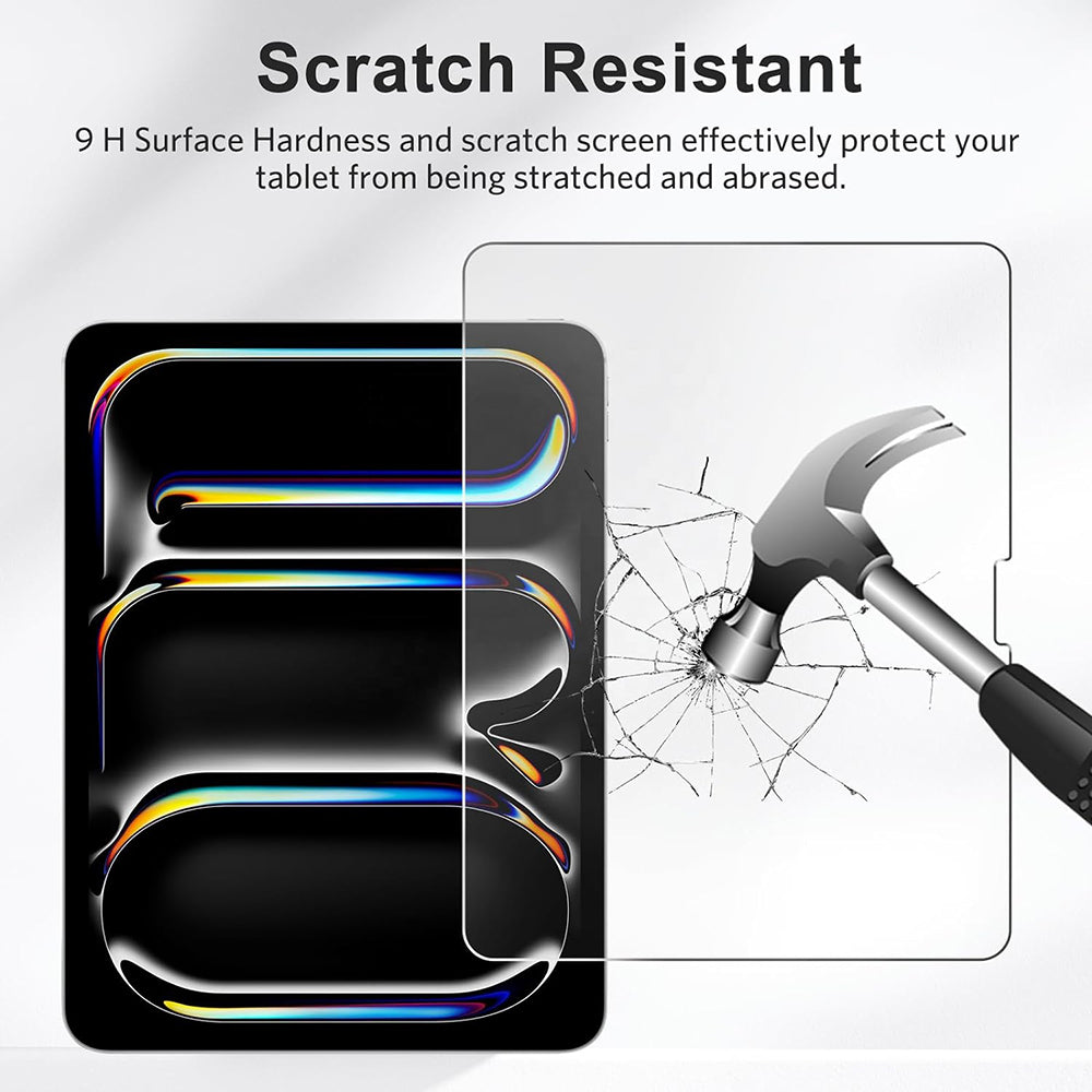 Pellicola protettiva per schermo Blueo HD per Apple iPad Pro 13 (2024), Vetro temperato, Full Glue