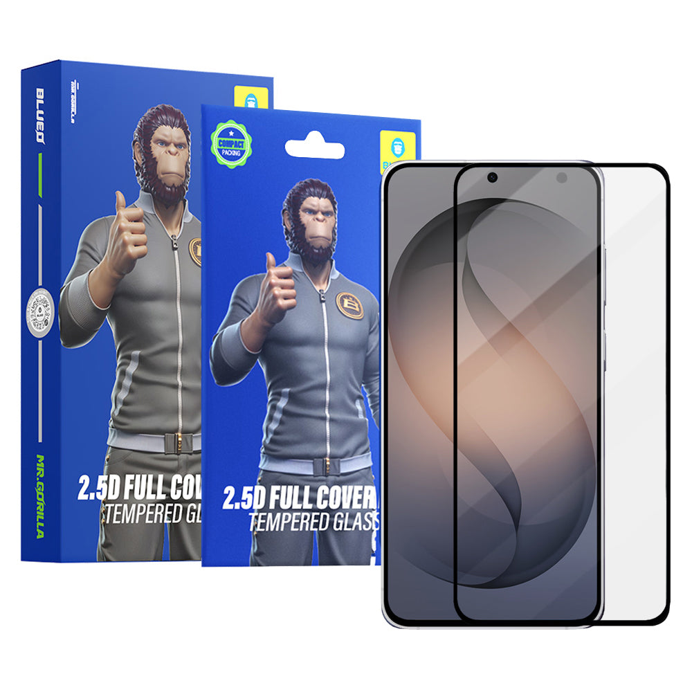 Pellicola protettiva Schermo Blueo HD per Samsung Galaxy S26 S942, Vetro Temperato, Full Glue, 2.5D, Set 5 pezzi, Nera