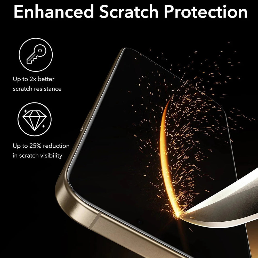 Pellicola protettiva schermo ESR Corning UltraFit per Apple iPhone 17 Pro Max, Vetro Temperato, Full Glue, Set 3 pezzi, Nera