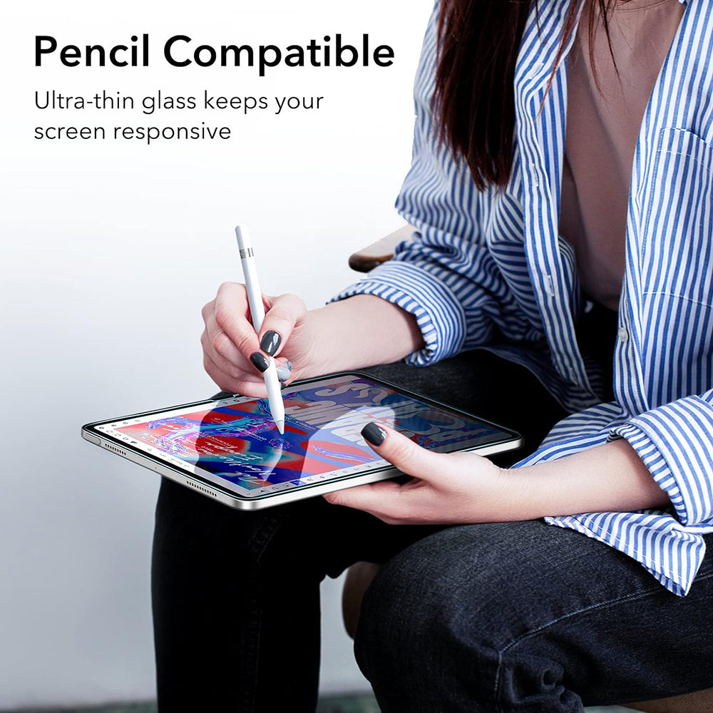 Film de protection d'écran ESR pour Apple iPad (2025) / (2022), Verre Trempé, Full Glue, Lot de 2 pièces