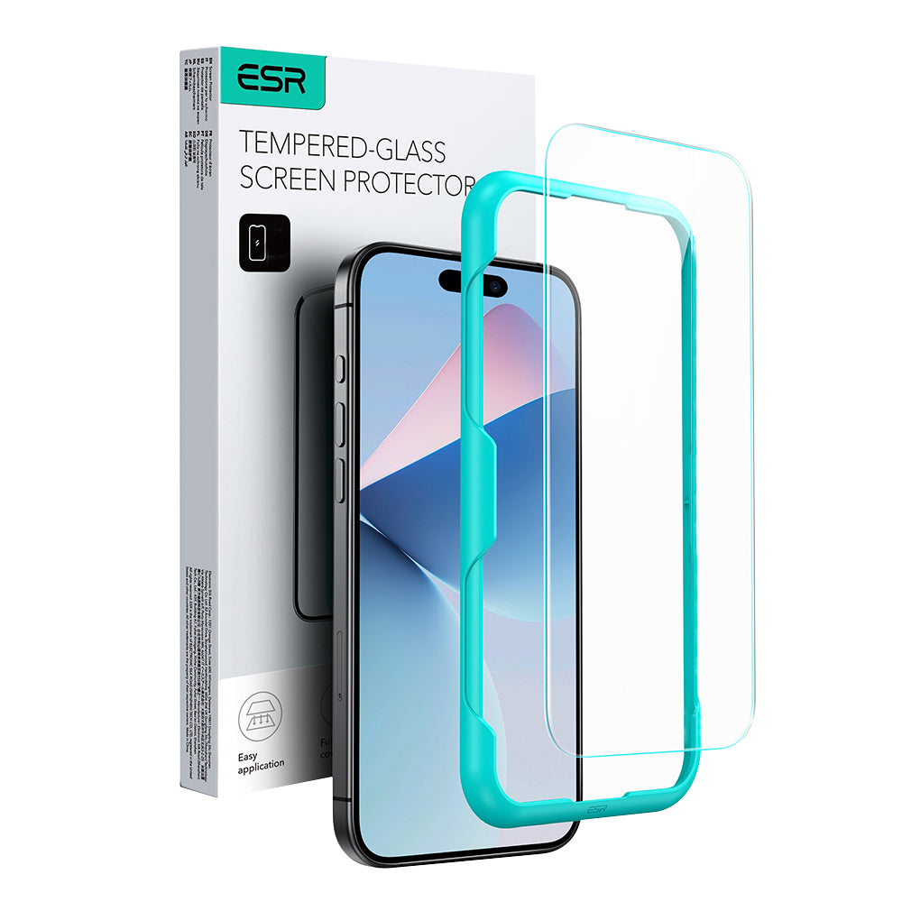 Pellicola protettiva ESR per Apple iPhone 16, Vetro Temperato, Full Glue