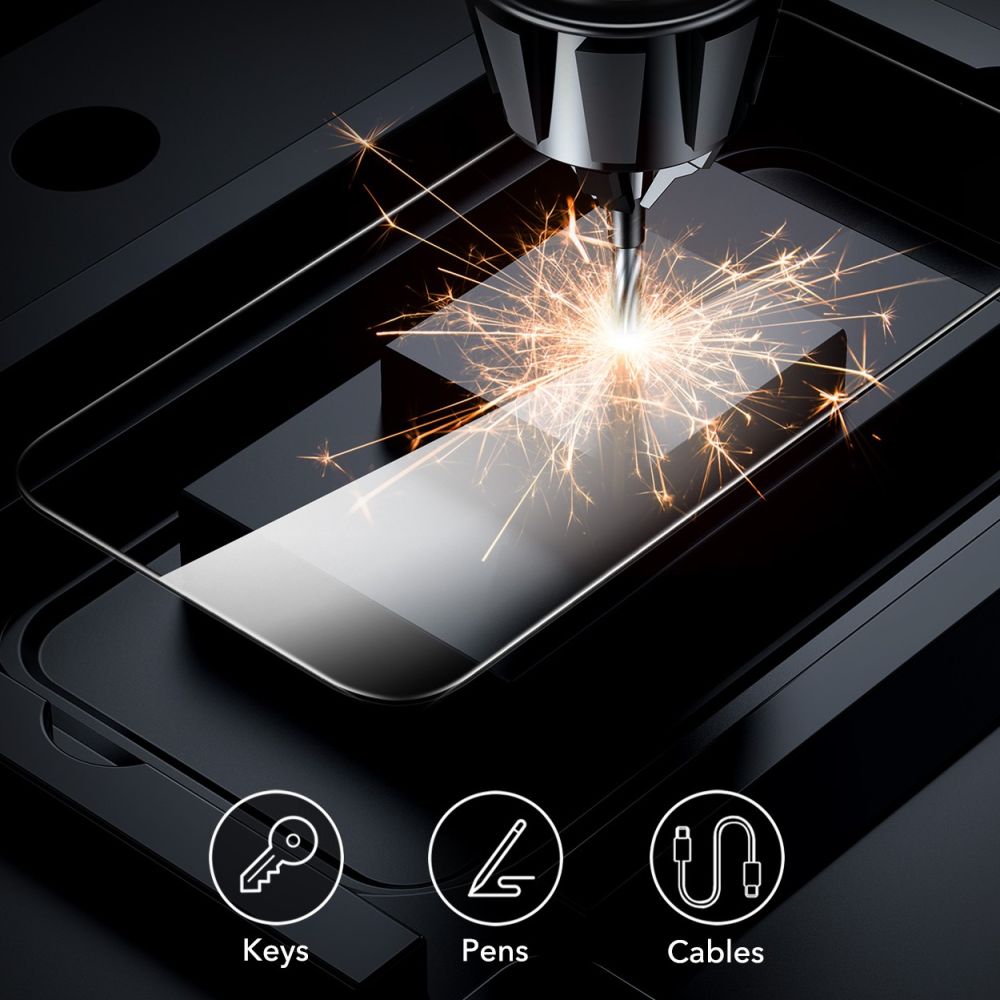 Pellicola protettiva ESR per Apple iPhone 16, Vetro Temperato, Full Glue