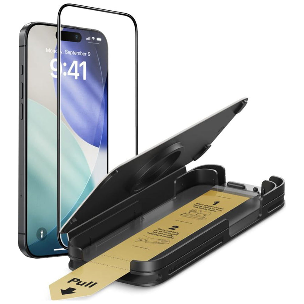 Film de protection d'écran ESR UltraFit Armorite Pro pour Apple iPhone 17 Pro Max, Verre Trempé, Full Glue, Noir