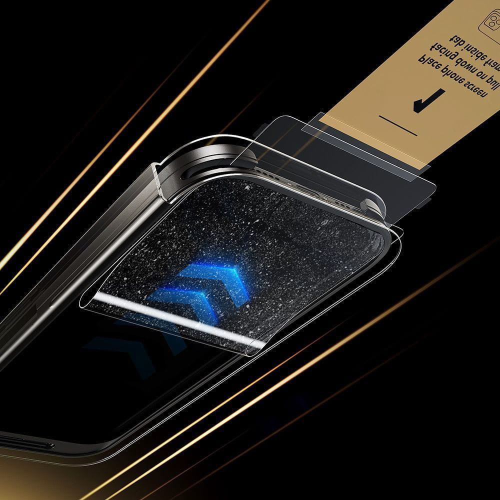Film de protection d'écran ESR UltraFit Armorite Pro pour Apple iPhone 17 Pro Max, Verre Trempé, Full Glue, Noir