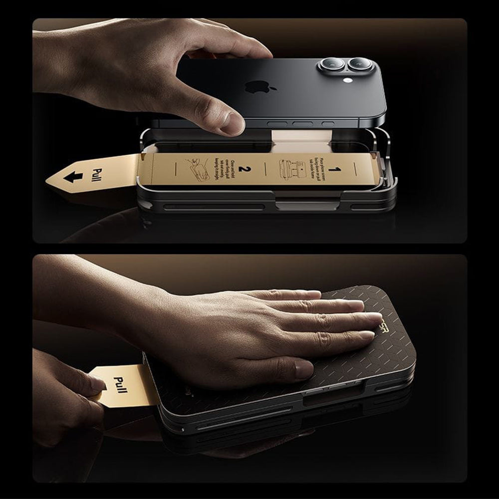 Film de protection d'écran ESR UltraFit Armorite Pro pour Apple iPhone 17 Pro Max, Verre Trempé, Full Glue, Noir