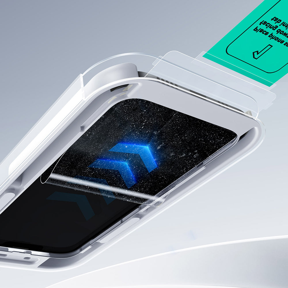 Pellicola protettiva ESR UltraFit per Apple iPhone 17 Pro, Vetro Temperato, Full Glue, Set 2 pezzi, Nera