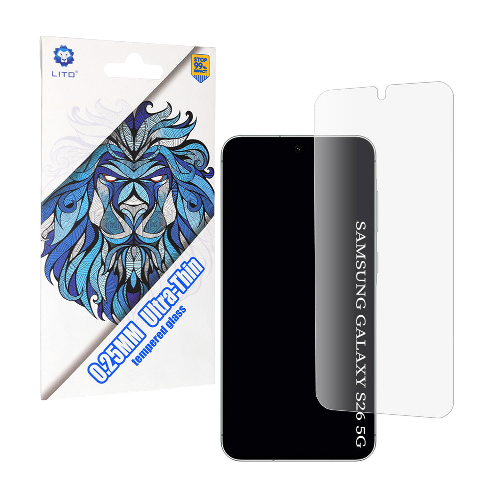 Pellicola Protettiva Schermo Lito Classic Ultra Thin per Samsung Galaxy S26 S942, Vetro Temperato, Full Glue, 2.5D