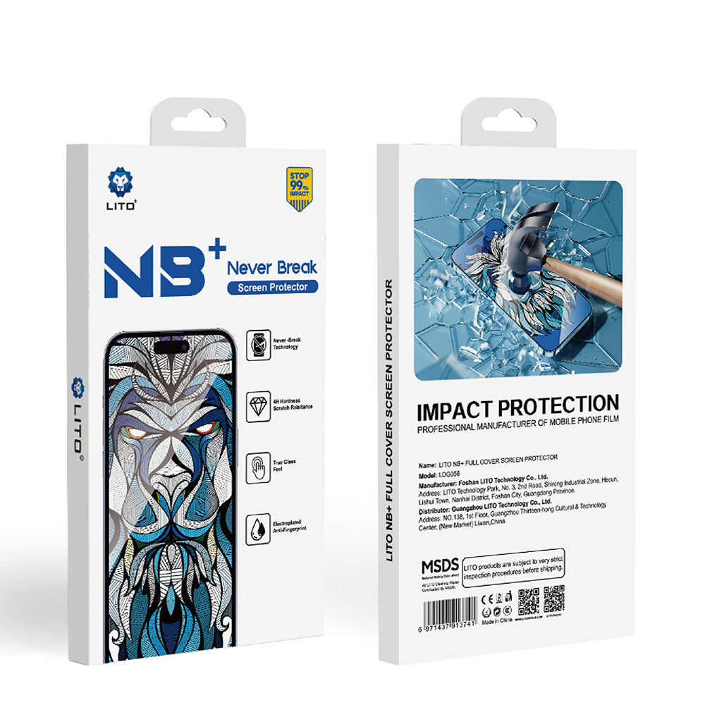 Film de protection Écran Lito NB pour Apple iPhone 17 Air, Verre Trempé, Full Glue, Noir