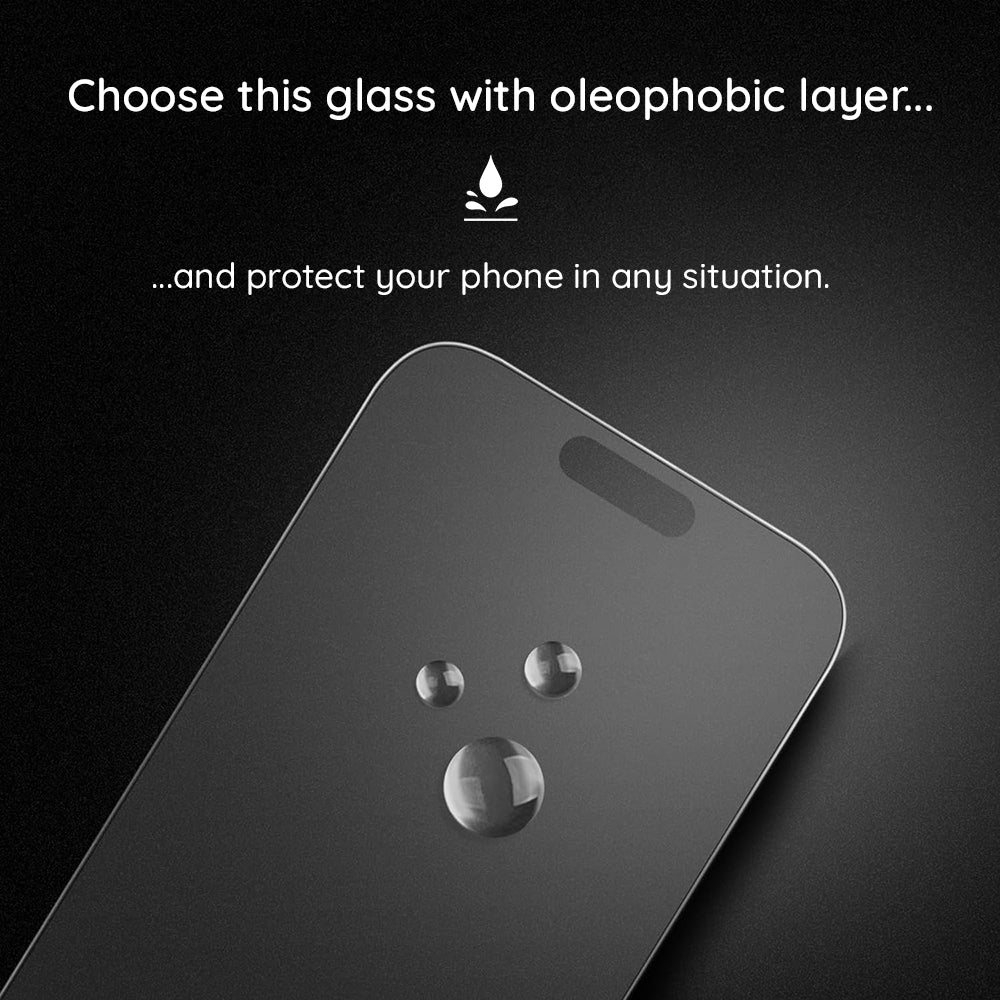 Pellicola protettiva per schermo opaca Lito HD Pro per Apple iPhone 16 Pro Max, vetro temperato, adesivo completo, nero