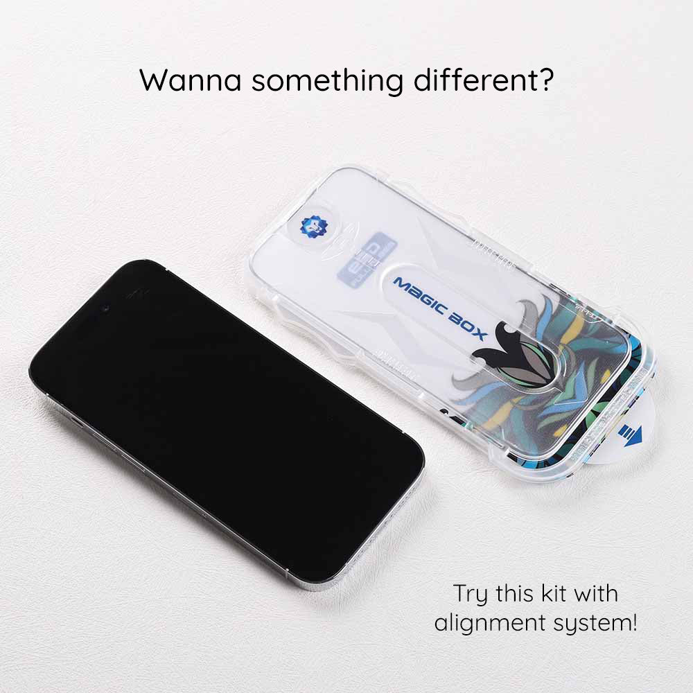 Pellicola protettiva schermo opaca Lito Magic Glass Box D+ Tools per Apple iPhone 16 Pro Max, vetro temperato, adesivo completo