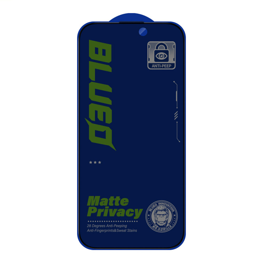 Pellicola protettiva per schermo Matte Privacy Blueo Anti-Peep per Apple iPhone 14 Pro Max, Vetro Temperato, Full Glue