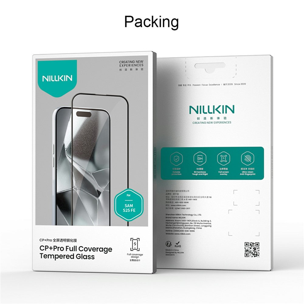 Film de protection d'écran Nillkin CP+ Pro pour Samsung Galaxy S26 FE S741 / S25 FE, Verre trempé, Collage complet, Noir