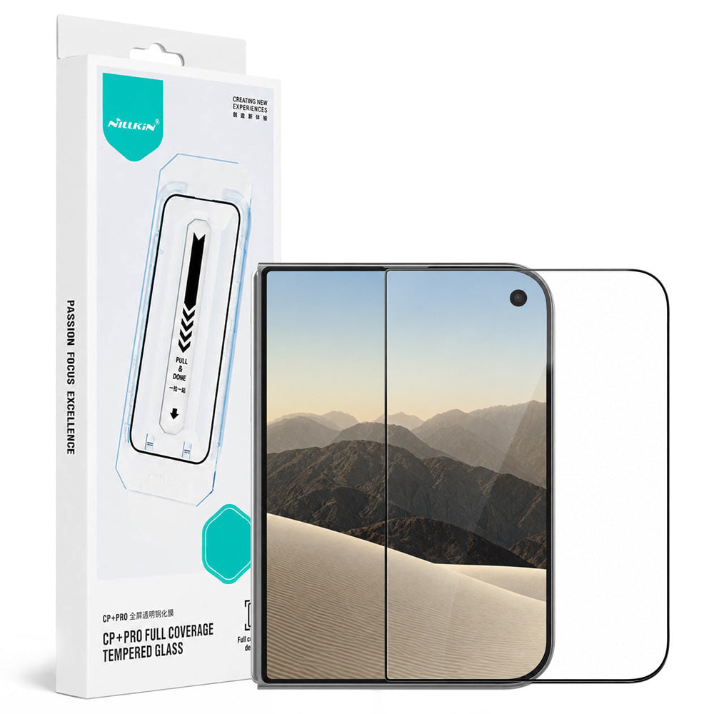 Film de protection d’écran extérieur Nillkin CP+ Pro avec applicateur pour Apple iPhone Duo, verre trempé, adhésif intégral, noir