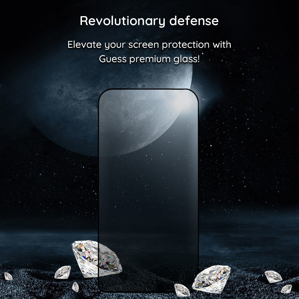 Schutzfolie Privacy Guess für Apple iPhone 16 Pro Max, Gehärtetes Glas, Vollverklebung, 2.5D