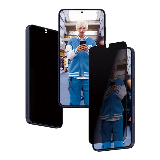Film de protection écran Privacy PanzerGlass Ultra-Wide Fit EasyAligner pour Samsung Galaxy S24 S921, Verre Trempé, Full Glue
