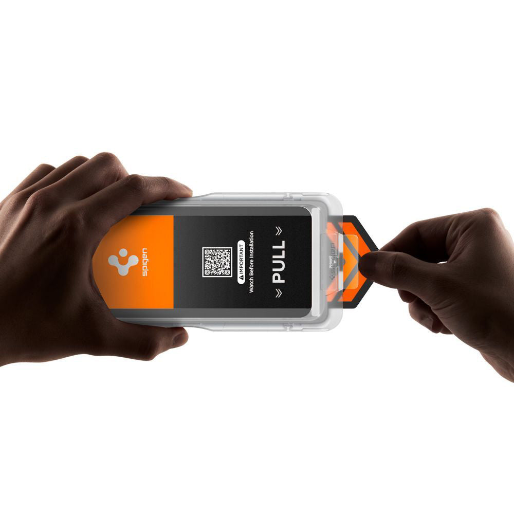 Displayschutzfolie Privacy Spigen GlastR EZ FIT Pro HD für Samsung Galaxy S26 Plus S947, gehärtetes Glas, Vollverklebung, Set mit 2 Stück AGL11085