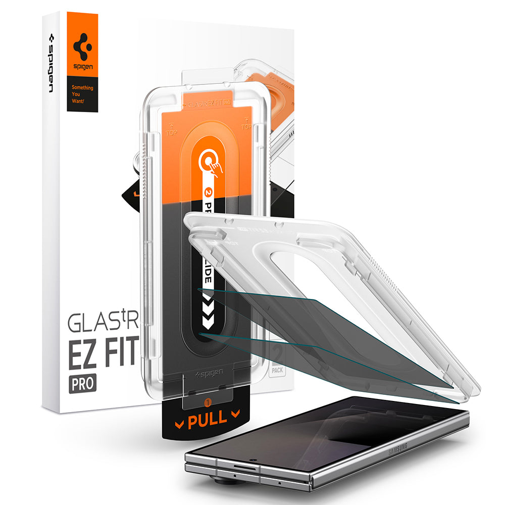 Spigen GlastR EZ FIT Pro Privacy Displayschutzfolie für Samsung Galaxy Z Fold8 Ultra F976, gehärtetes Glas, Vollkleber, 2er-Set