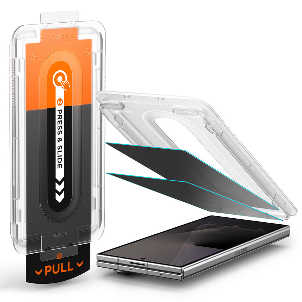 Spigen GlastR EZ FIT Pro Privacy Displayschutzfolie für Samsung Galaxy Z Fold8 Ultra F976, gehärtetes Glas, Vollkleber, 2er-Set