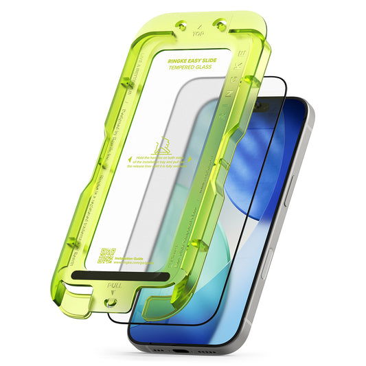 Ringke Easy Slide Displayschutzfolie für Apple iPhone 17 Pro Max, gehärtetes Glas, Full Glue, 2er-Set