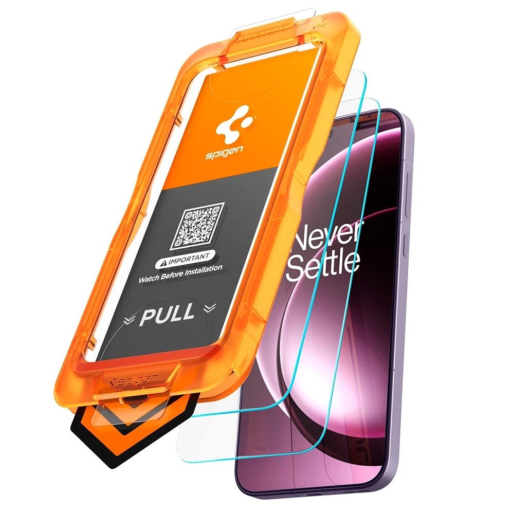 Film de protection écran Spigen GlastR AlignMaster S pour OnePlus 15R, Verre Trempé, Collage Complet, Set de 2 pièces AGL11398